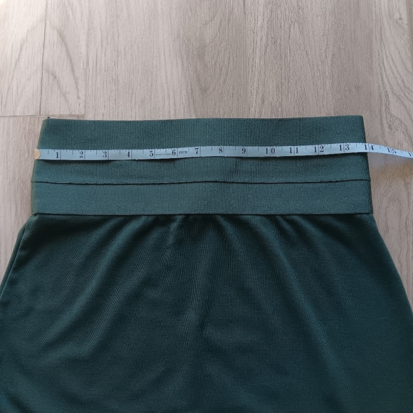 Max Studio Bodycon Pencil Skirt Stretchy Wide Waistband Forest Green Medium - Picture 6 of 10